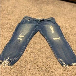 BKE Peyton ankle skinny distressed jeans